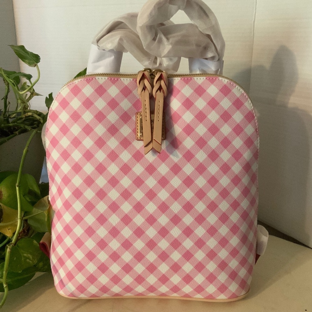 Dooney & Bourke - Gimgham II Zip Pod Backpack in Pink NWT